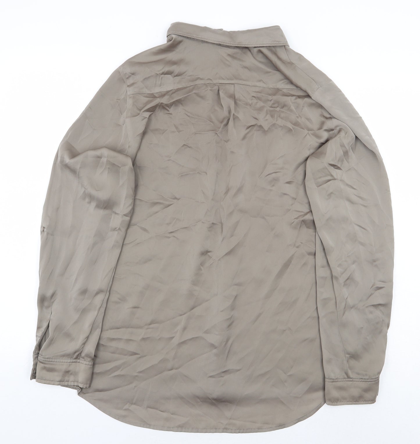 NEXT Womens Green Polyester Basic Button-Up Size 14 Collared