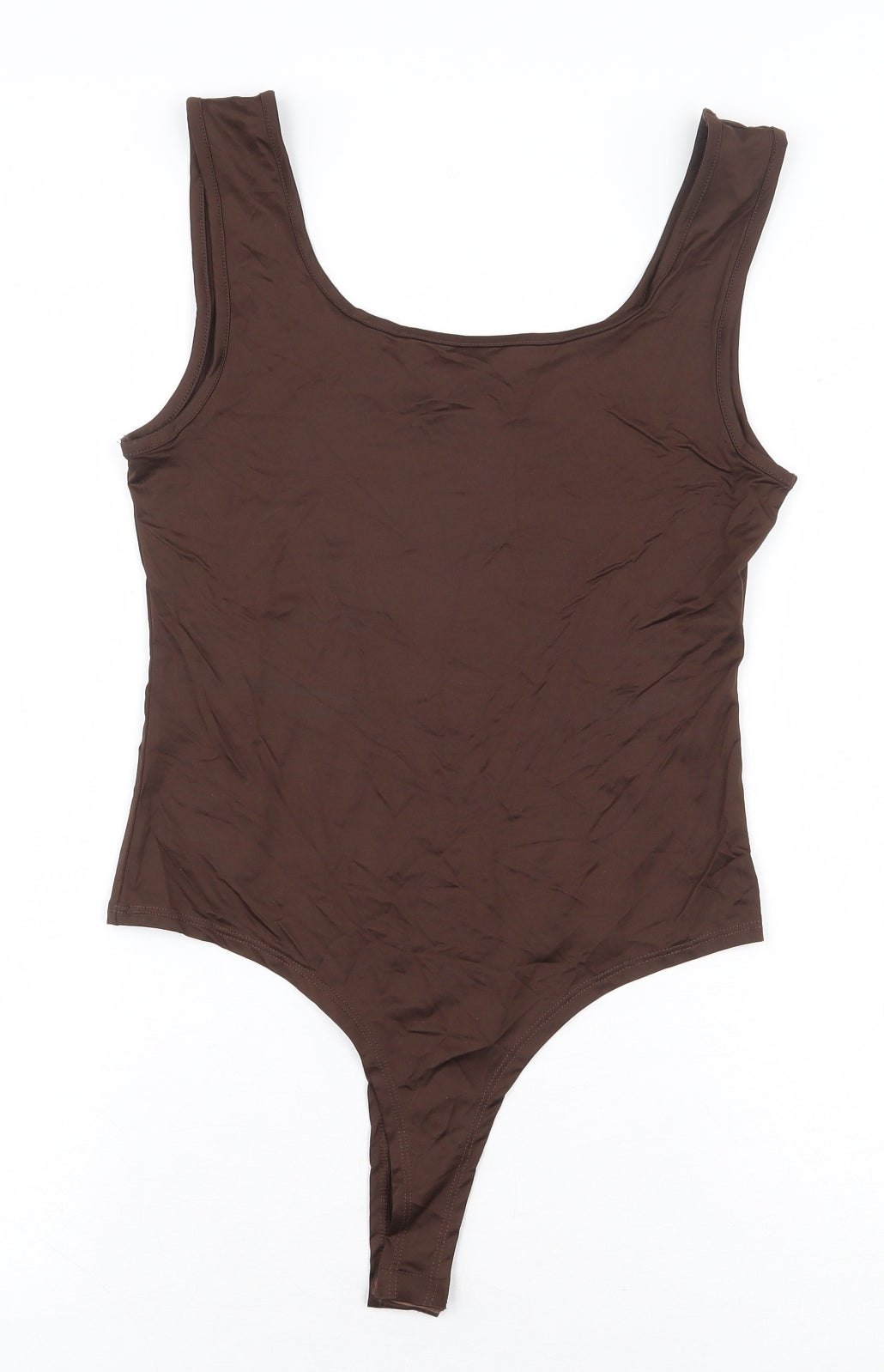 Threadbare Womens Brown Polyamide Bodysuit One-Piece Size 8 Snap