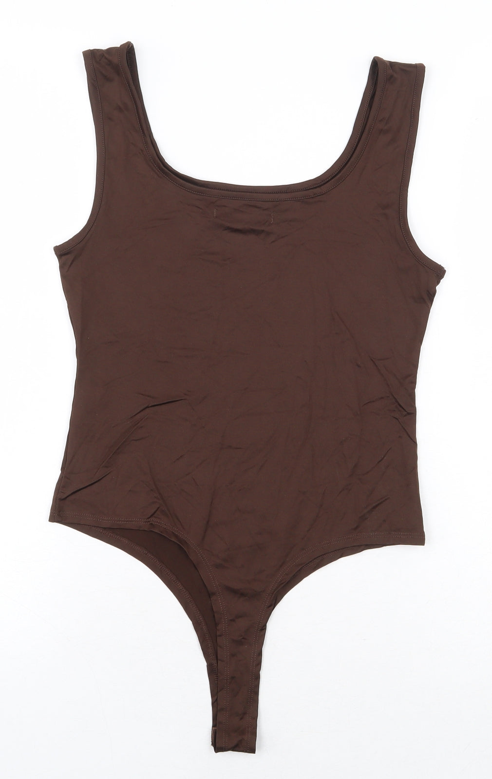 Threadbare Womens Brown Polyamide Bodysuit One-Piece Size 8 Snap