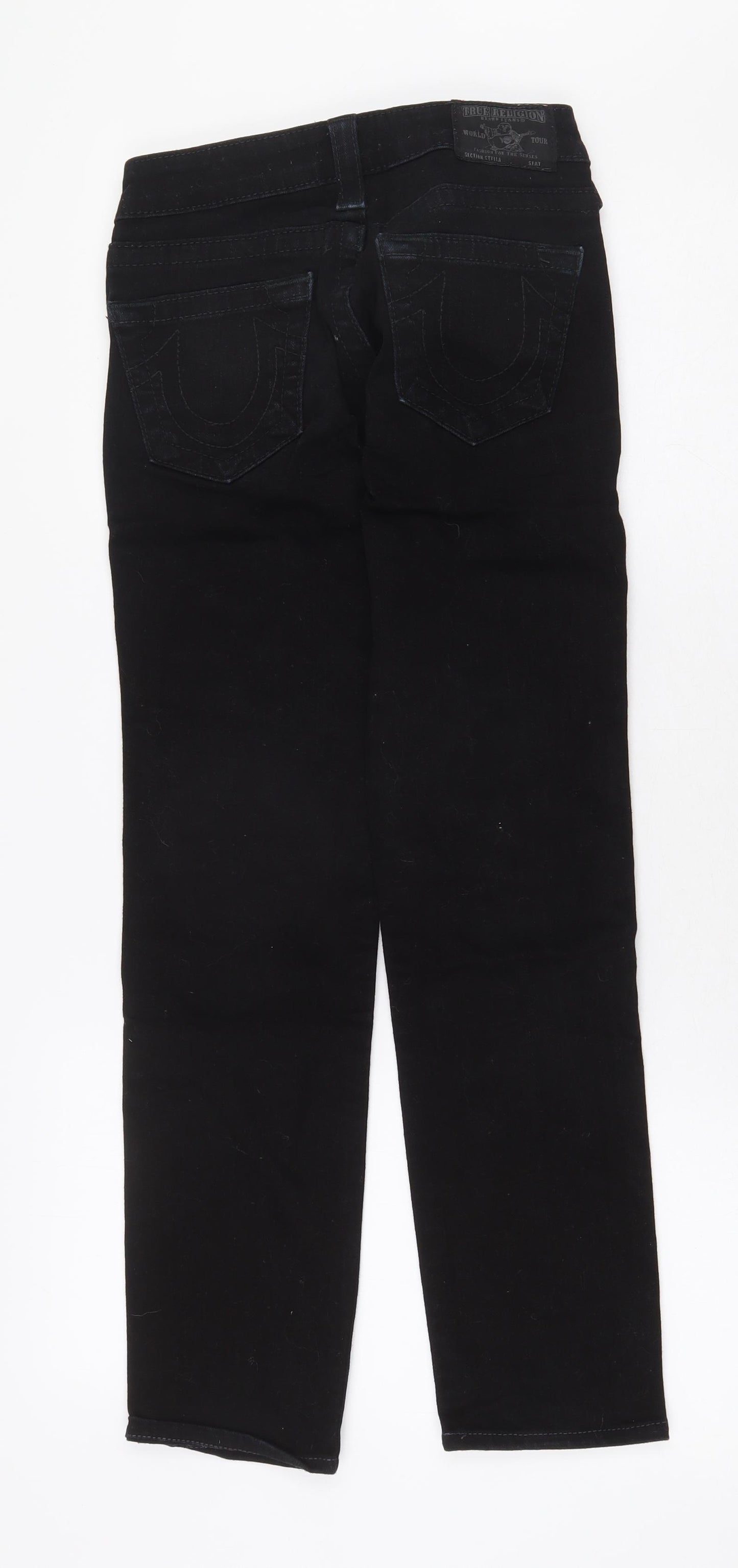 True Religion Womens Black Cotton Skinny Jeans Size 26 in L27 in Regular Zip - True Religion Size 23