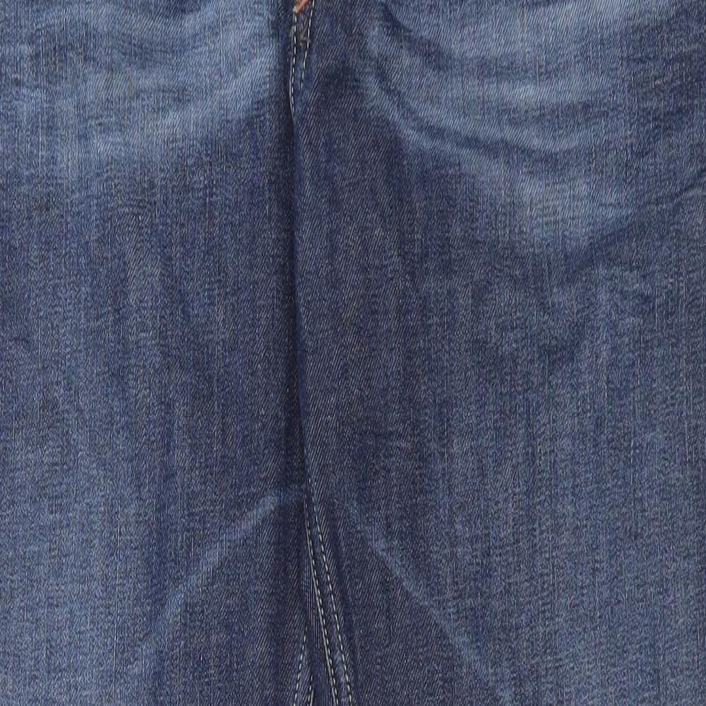 Diesel Mens Blue Cotton Straight Jeans Size 33 in L32 in Regular Button