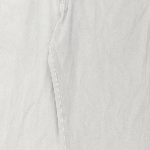 Marks and Spencer Mens Grey Cotton Straight Jeans Size 40 in L33 in Slim Button - Long Leg
