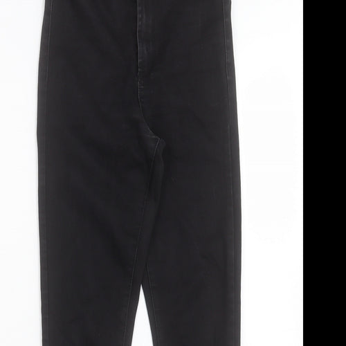 Denim & Co. Womens Black Cotton Skinny Jeans Size 8 L24 in Regular Button