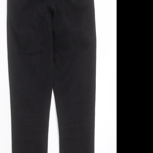 Denim & Co. Womens Black Cotton Skinny Jeans Size 8 L24 in Regular Button