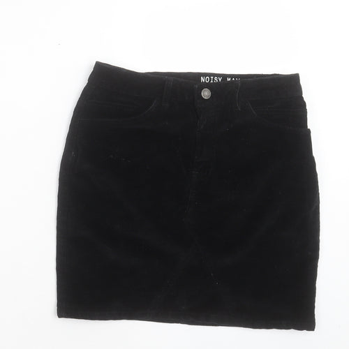 Noisy may Womens Black Cotton Mini Skirt Size S Button