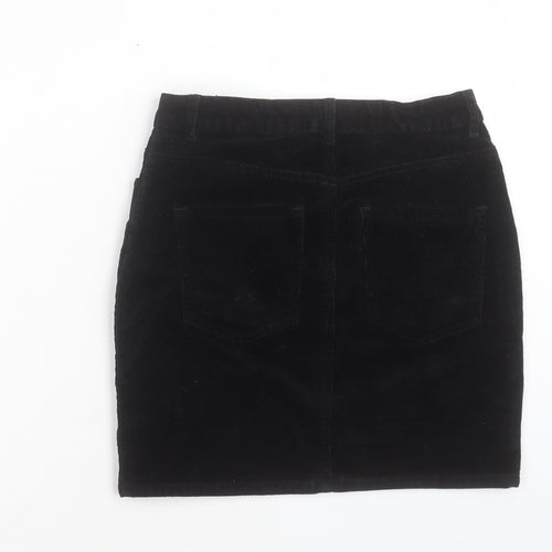 Noisy may Womens Black Cotton Mini Skirt Size S Button