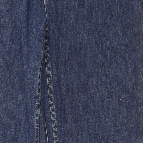 Melka Mens Blue Cotton Straight Jeans Size 38 in L36 in Regular Button - Long Leg