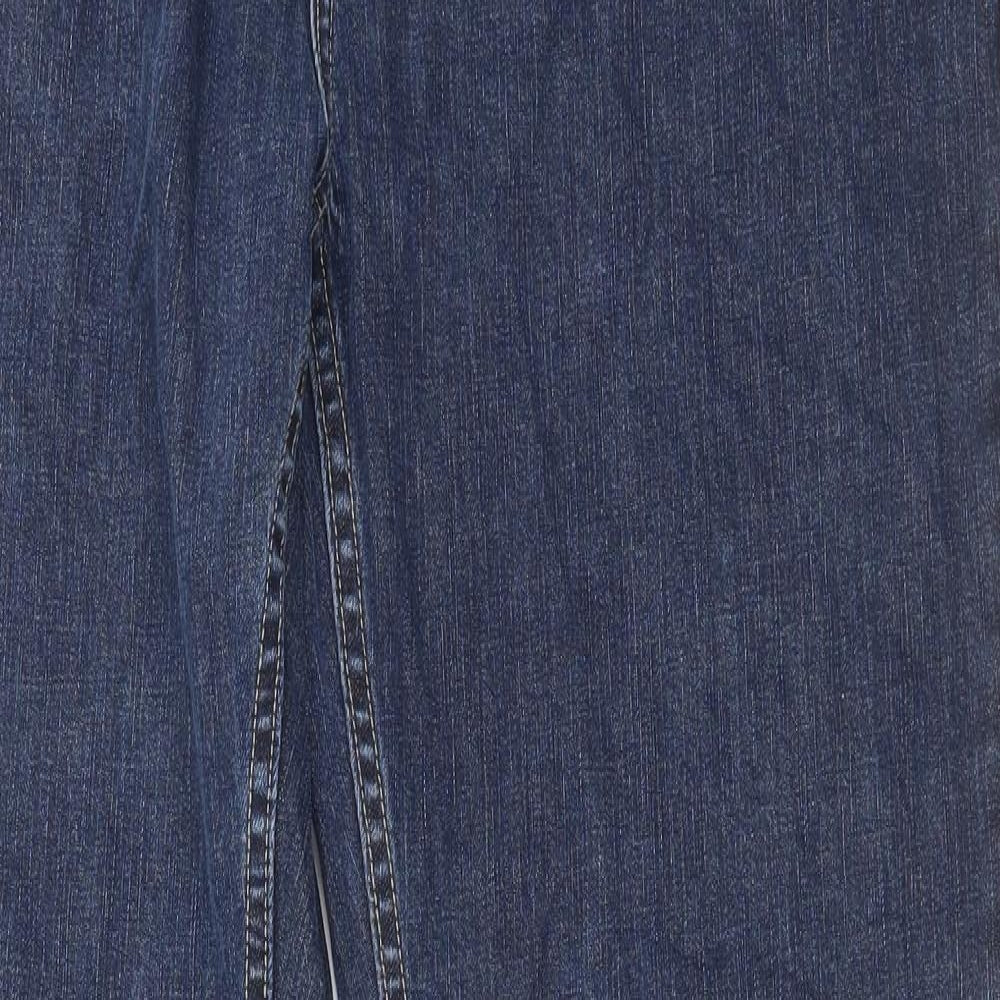 Melka Mens Blue Cotton Straight Jeans Size 38 in L36 in Regular Button - Long Leg