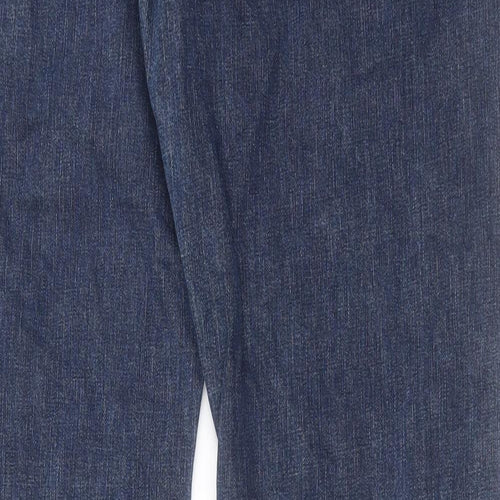 Melka Mens Blue Cotton Straight Jeans Size 38 in L36 in Regular Button - Long Leg