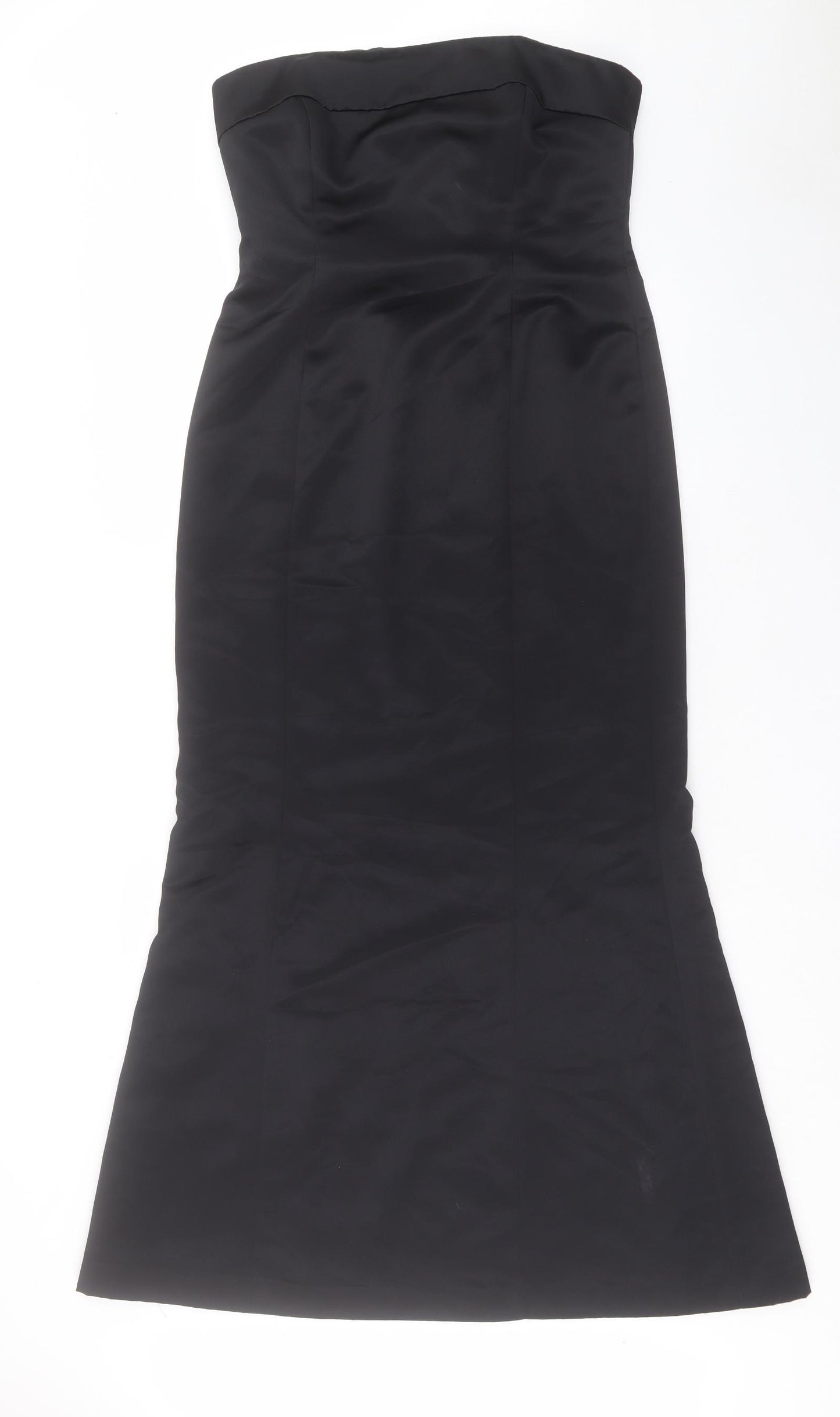 Littlewoods Womens Black Polyester A-Line Size 14 Off the Shoulder Zip