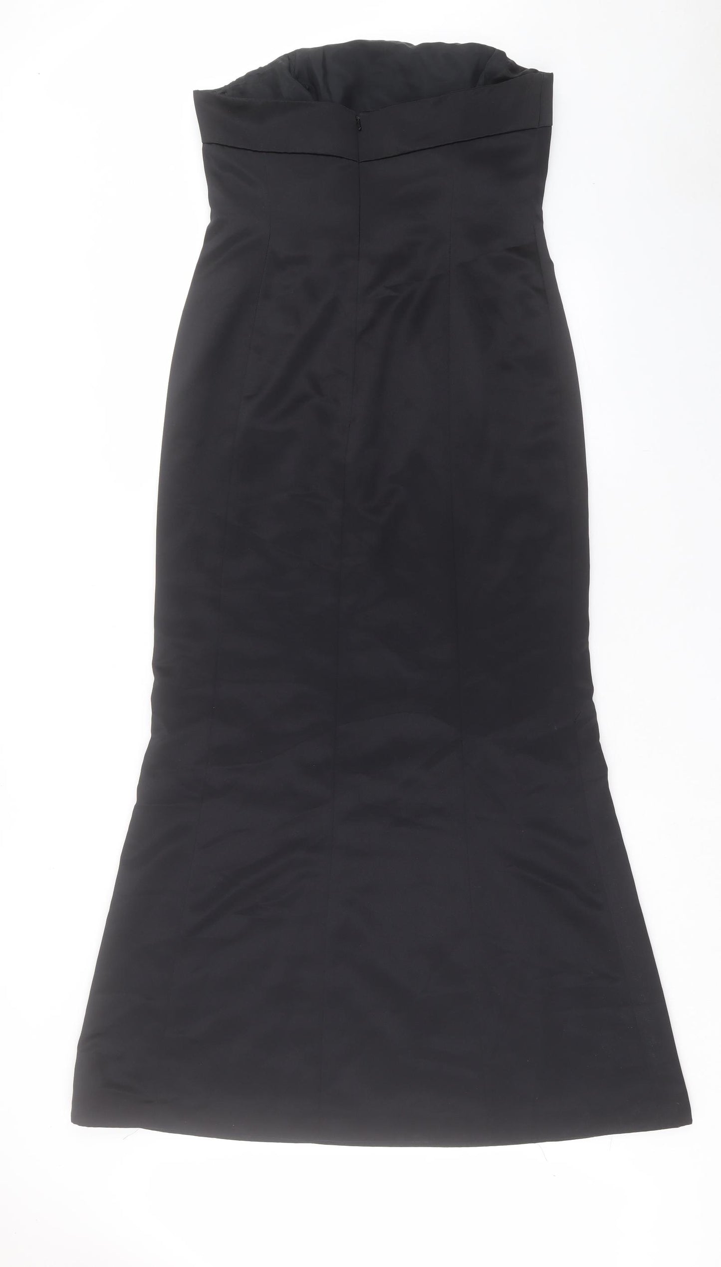 Littlewoods Womens Black Polyester A-Line Size 14 Off the Shoulder Zip