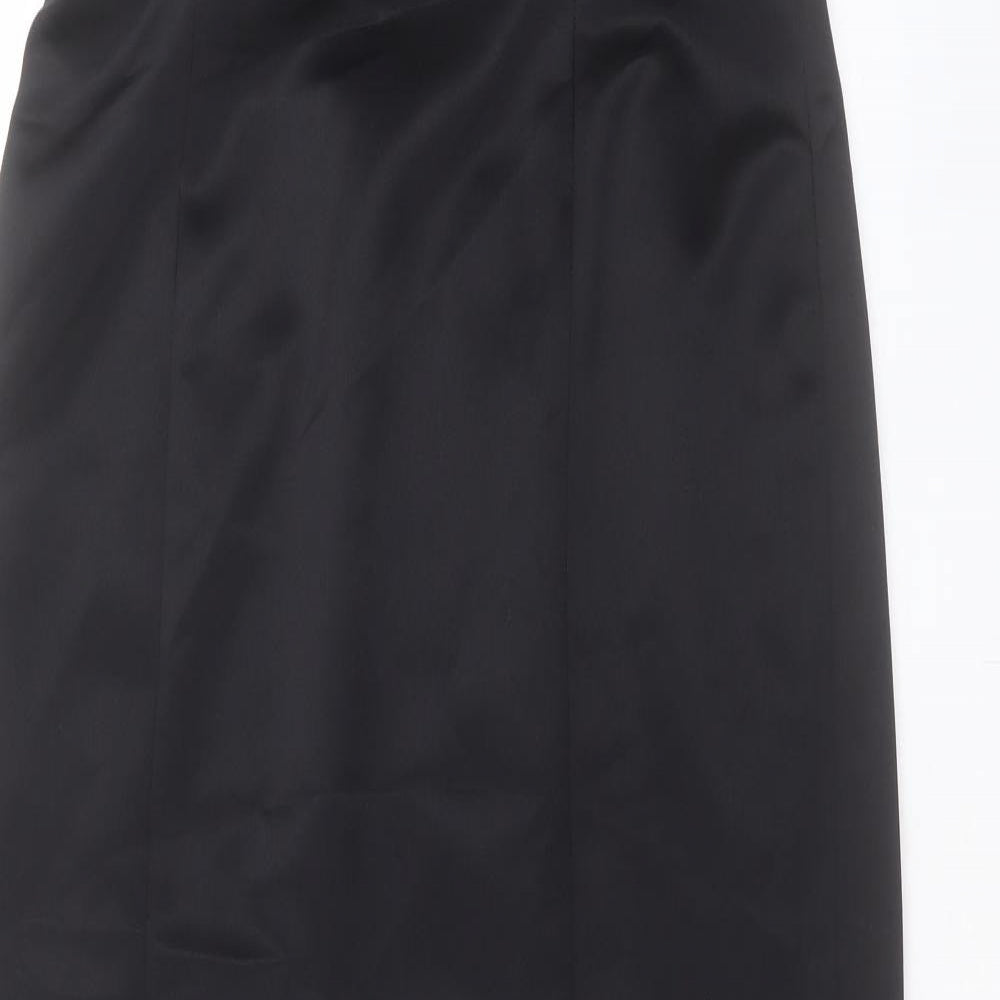Littlewoods Womens Black Polyester A-Line Size 14 Off the Shoulder Zip