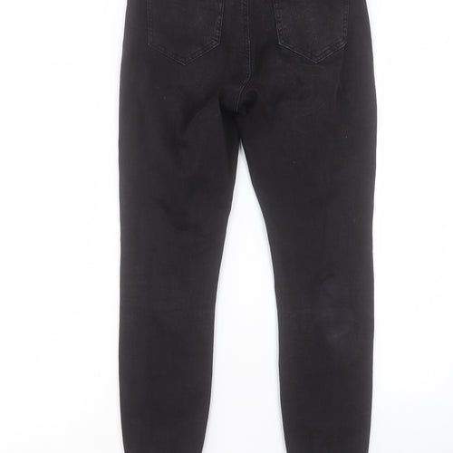 Denim & Co. Womens Black Cotton Skinny Jeans Size 12 L27 in Regular Button