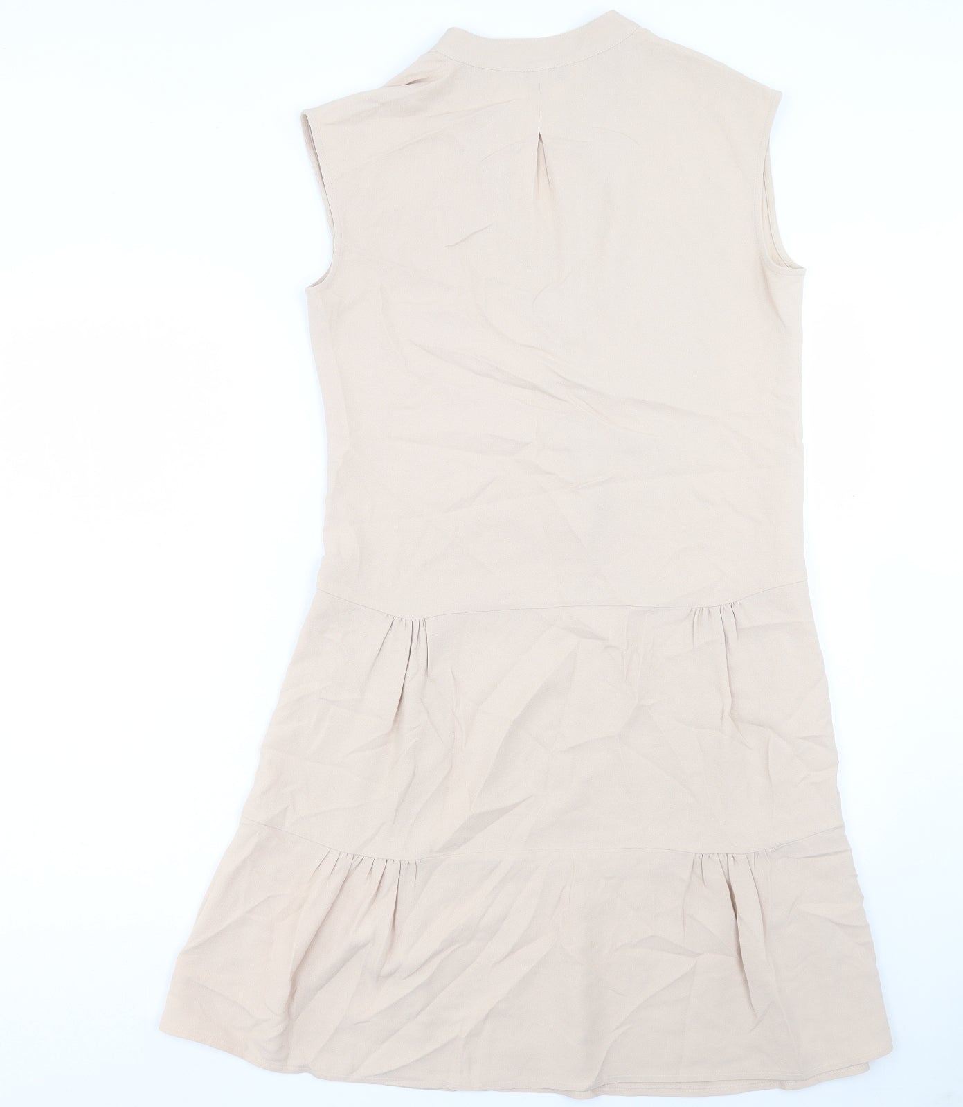 Me+EM Womens Beige Polyester A-Line Size 10 V-Neck Pullover