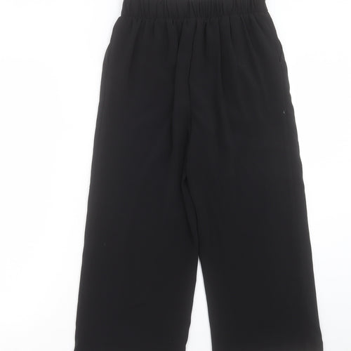 New Look Womens Black Polyester Trousers Size 6 L21 in Regular Tie