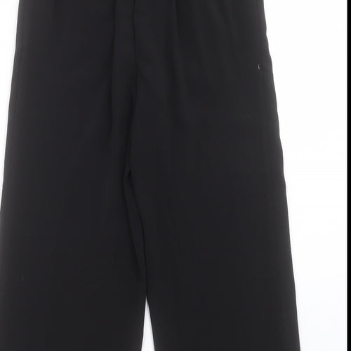 New Look Womens Black Polyester Trousers Size 6 L21 in Regular Tie