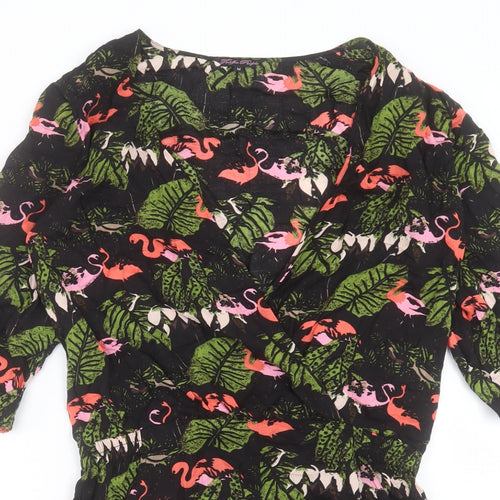 Traffic People Womens Multicoloured Geometric Viscose Playsuit One-Piece Size M Pullover