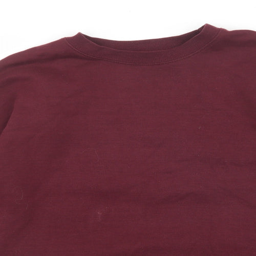 New Look Womens Red Cotton Pullover Sweatshirt Size 6