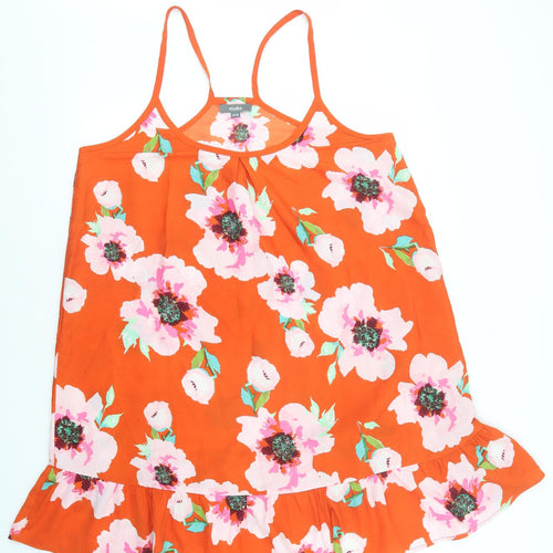 Studio Womens Multicoloured Floral Polyester Camisole Tank Size 16 Boat Neck - Straps