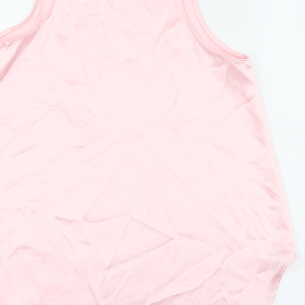 Zara Womens Pink Polyester Camisole Tank Size S Scoop Neck - Baby Pink