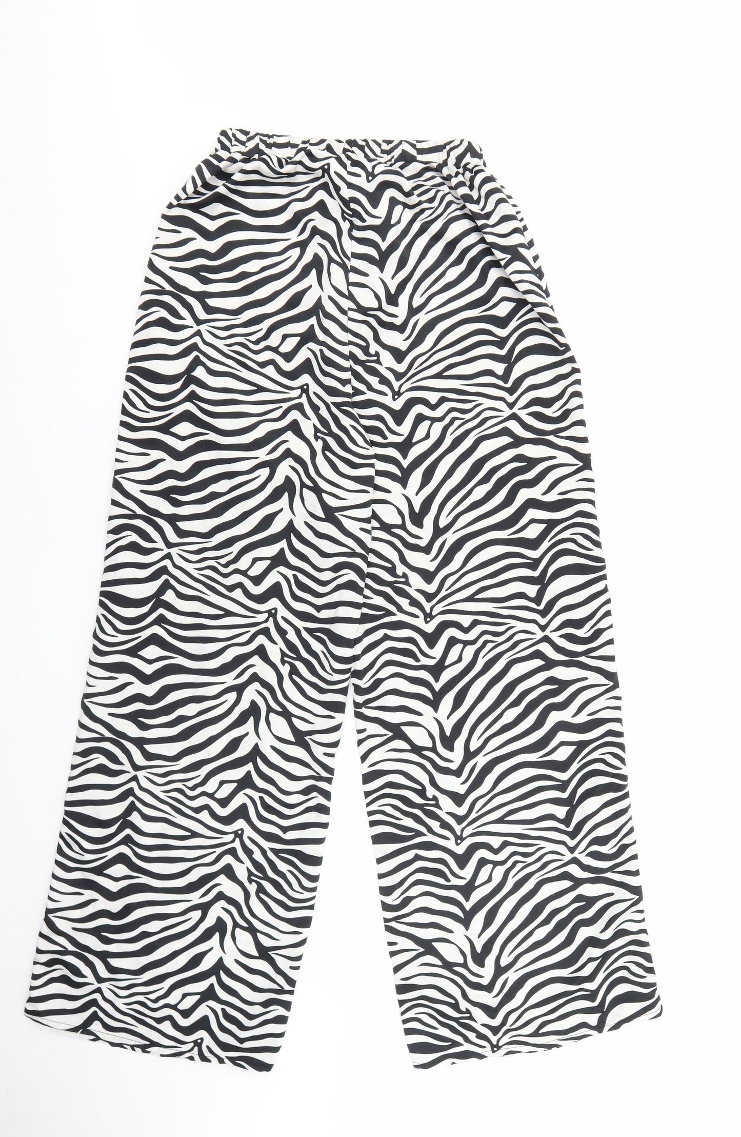 Loungeable Womens Multicoloured Polyester Jogger Trousers Size 10 L29 in Regular - Zebra Print