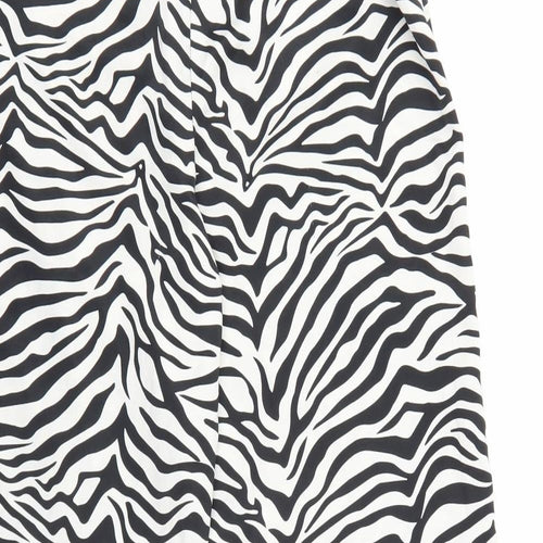 Loungeable Womens Multicoloured Polyester Jogger Trousers Size 10 L29 in Regular - Zebra Print