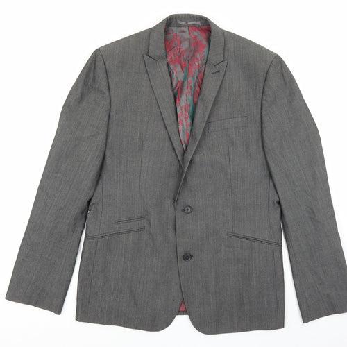 NEXT Mens Grey Polyester Jacket Suit Jacket