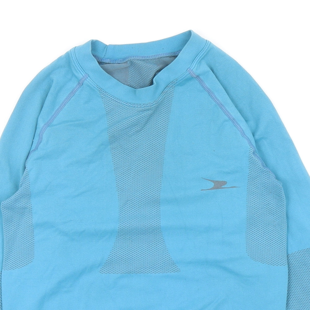 Preworn Mens Blue Polyamide Basic Casual Size M Round Neck Pullover