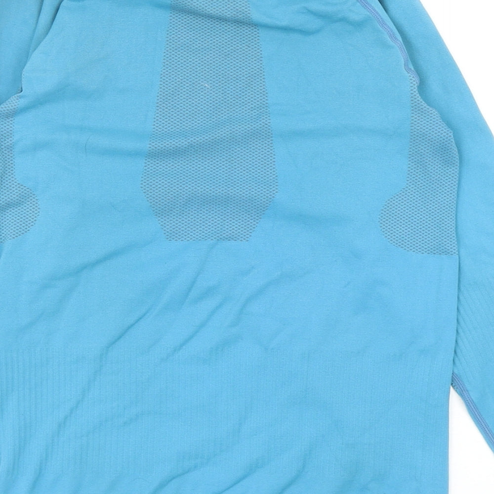 Preworn Mens Blue Polyamide Basic Casual Size M Round Neck Pullover