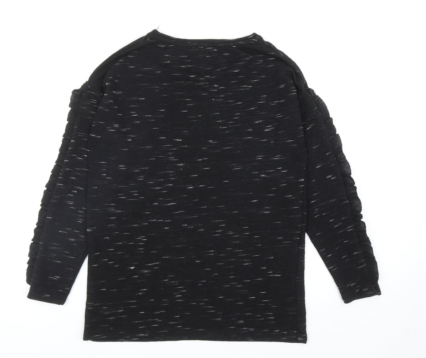 Papaya Womens Black Round Neck Viscose Pullover Jumper Size S