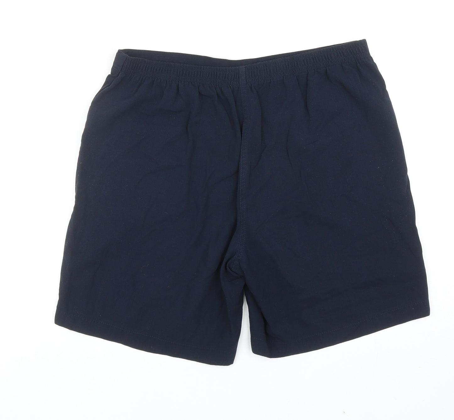 Papaya Womens Blue Viscose Bermuda Shorts Size 14 L7 in Regular Drawstring