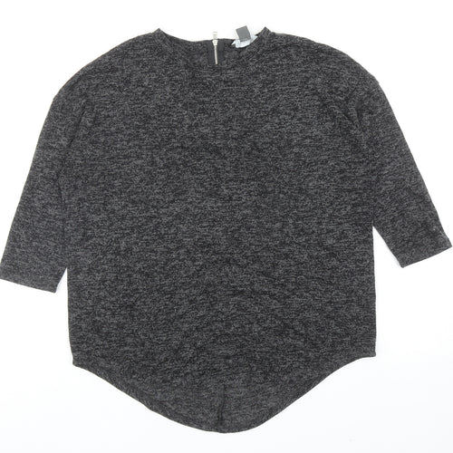 Primark Womens Grey Round Neck Polyester Pullover Jumper Size XS - UK Size 6-8