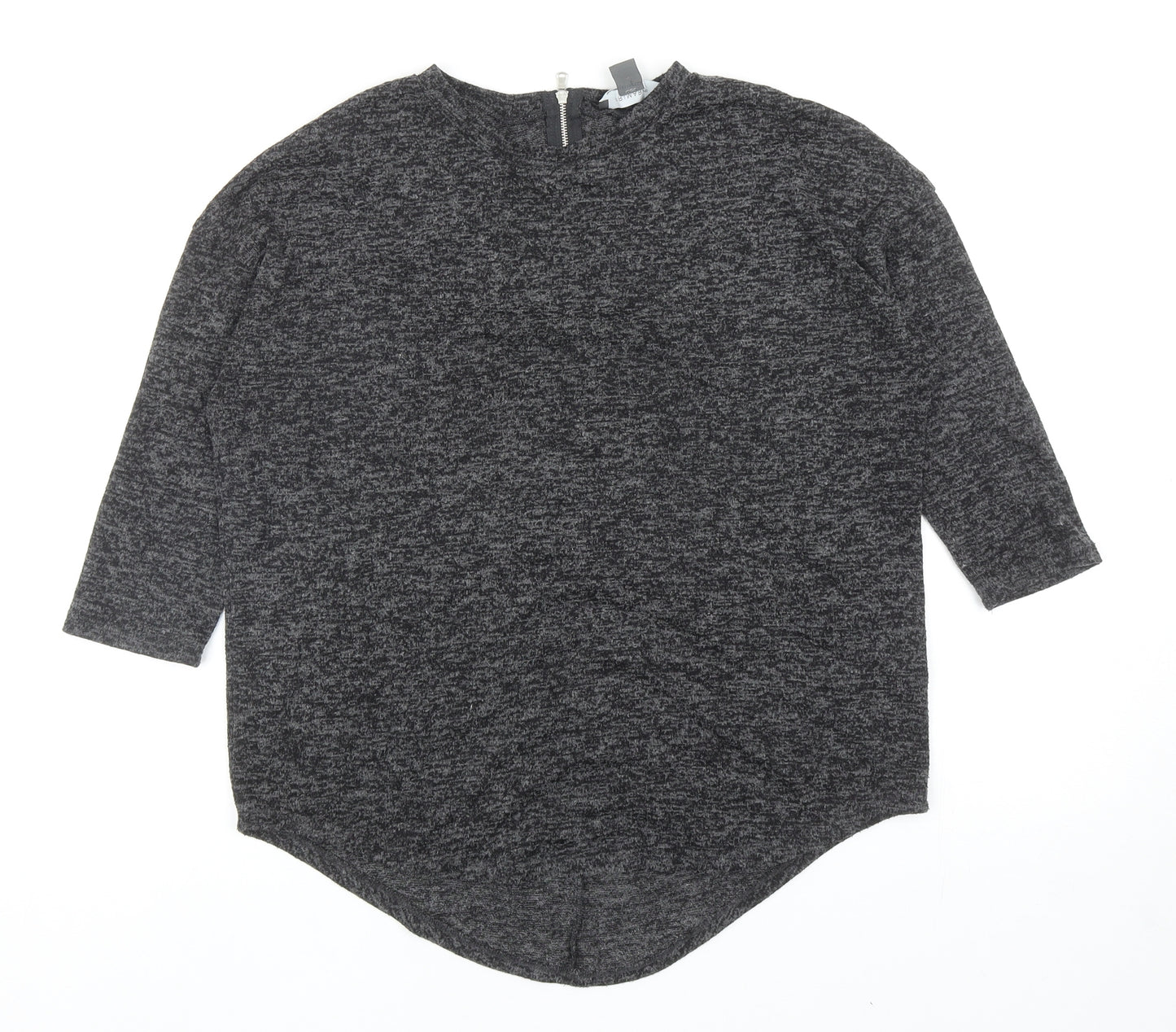 Primark Womens Grey Round Neck Polyester Pullover Jumper Size XS - UK Size 6-8