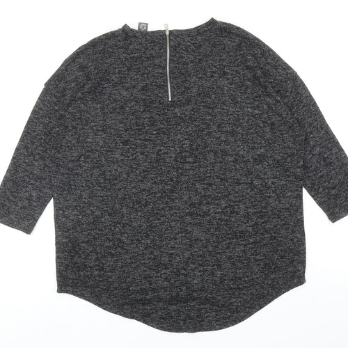 Primark Womens Grey Round Neck Polyester Pullover Jumper Size XS - UK Size 6-8