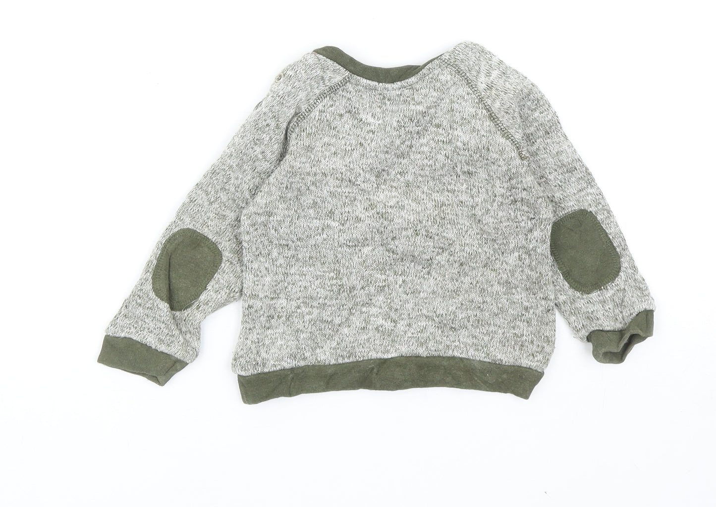 Nutmeg Boys Green Polyester Pullover Jumper Size 9-12 Months Snap - Adventure