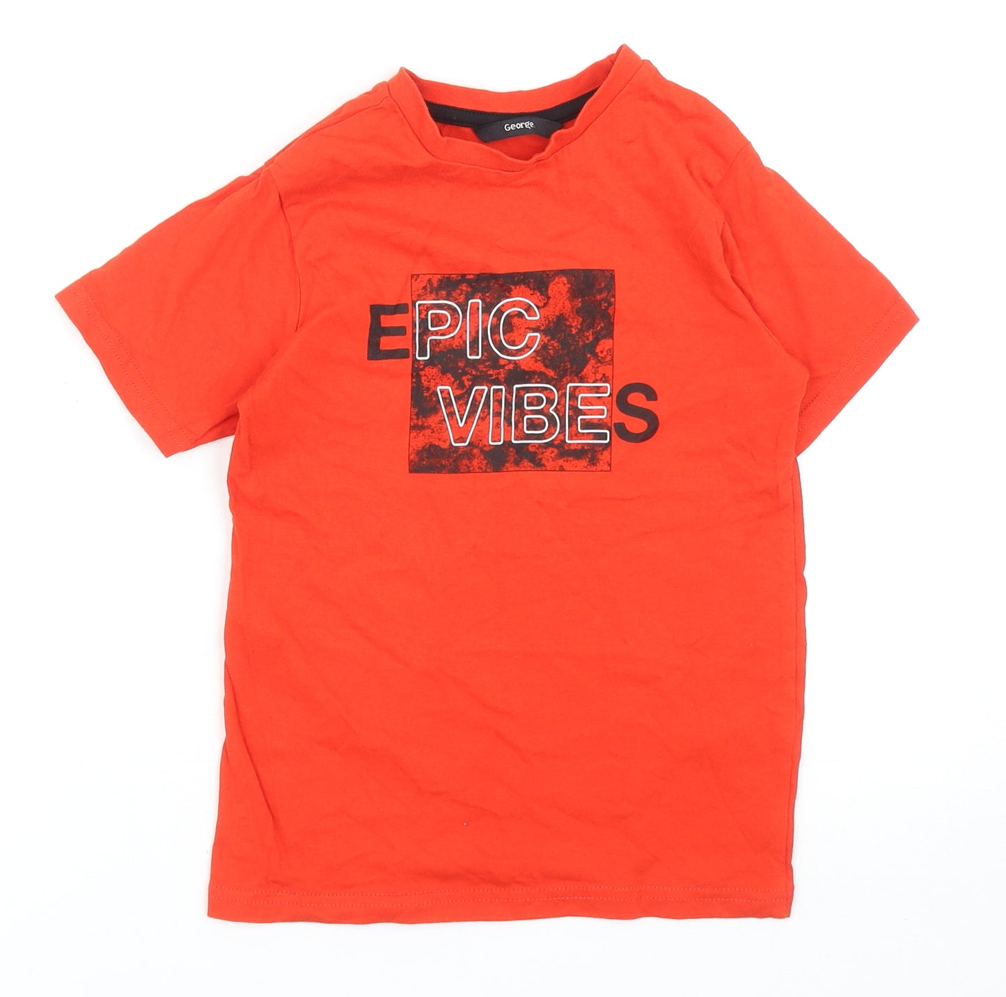 George Boys Red Cotton Basic T-Shirt Size 5-6 Years Round Neck Pullover - Epic Vibes