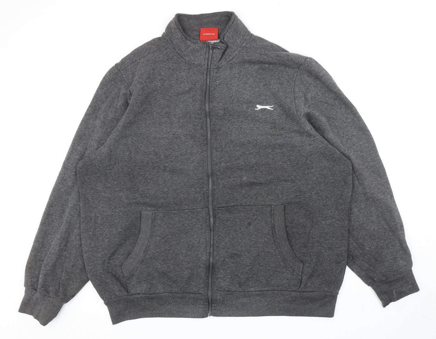 Slazenger Mens Grey Cotton Full Zip Sweatshirt Size XL