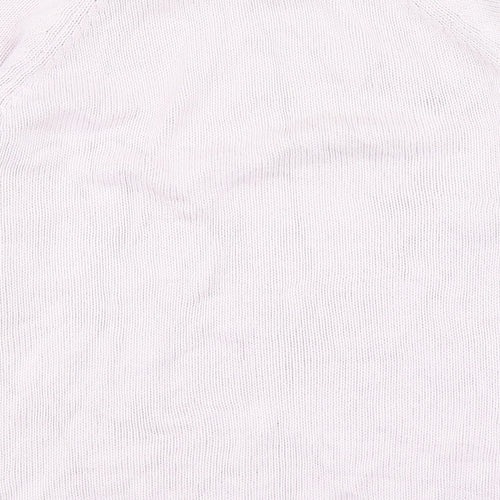 Marks and Spencer Womens Purple Round Neck Cotton Pullover Jumper Size 12