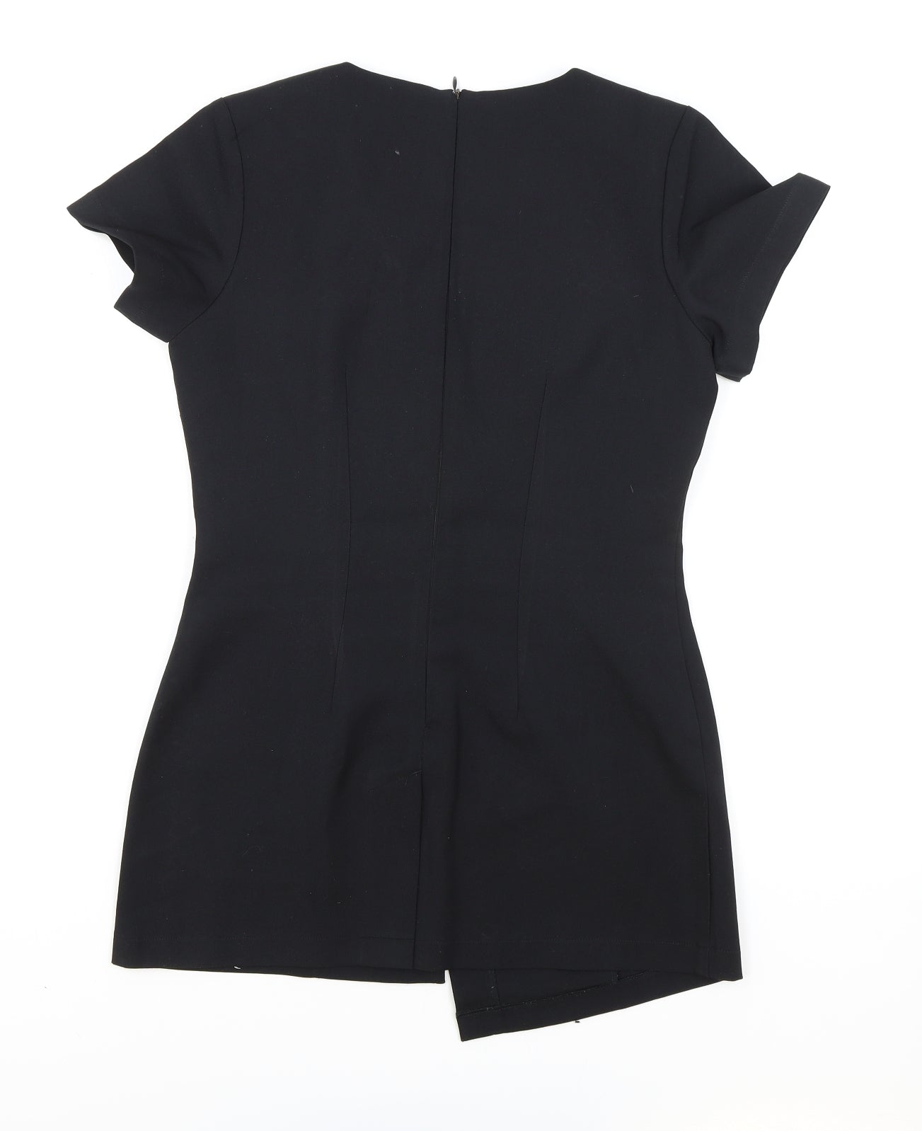 Inline London Womens Black Polyester Tunic Blouse Size 8 Square Neck