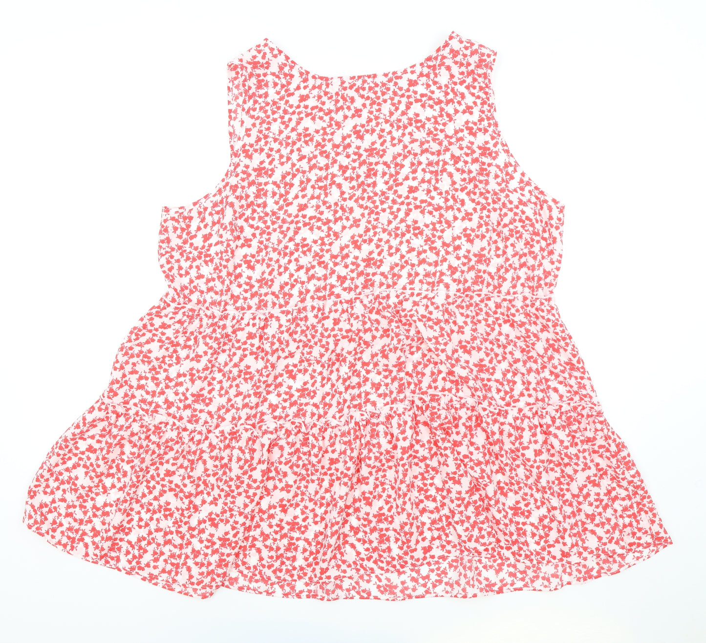Papaya Womens White Floral Polyester Fit & Flare Size 20 Boat Neck Button