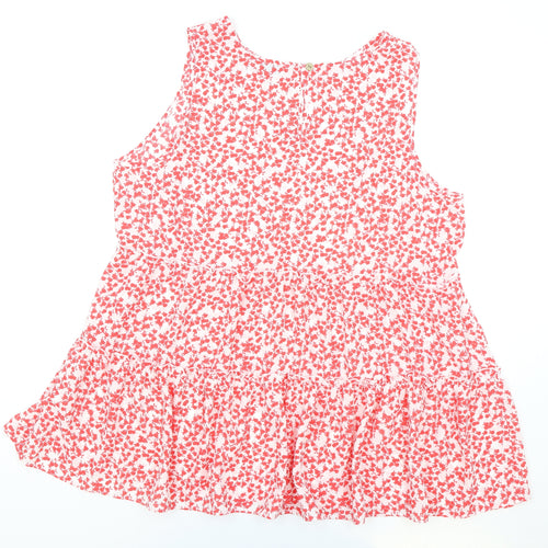Papaya Womens White Floral Polyester Fit & Flare Size 20 Boat Neck Button