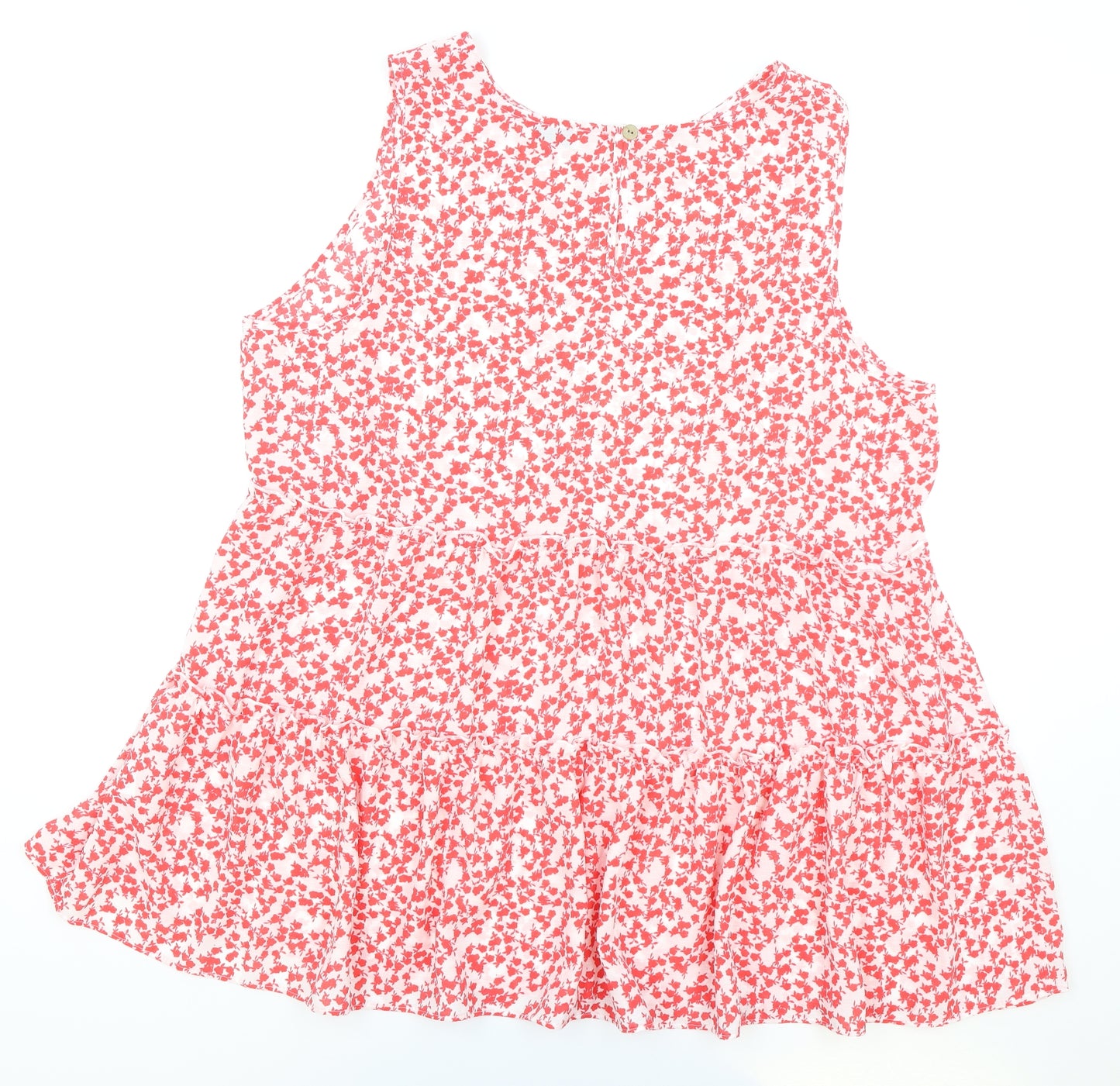 Papaya Womens White Floral Polyester Fit & Flare Size 20 Boat Neck Button