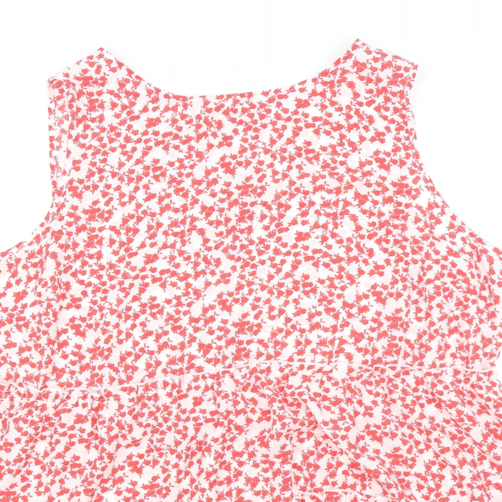 Papaya Womens White Floral Polyester Fit & Flare Size 20 Boat Neck Button