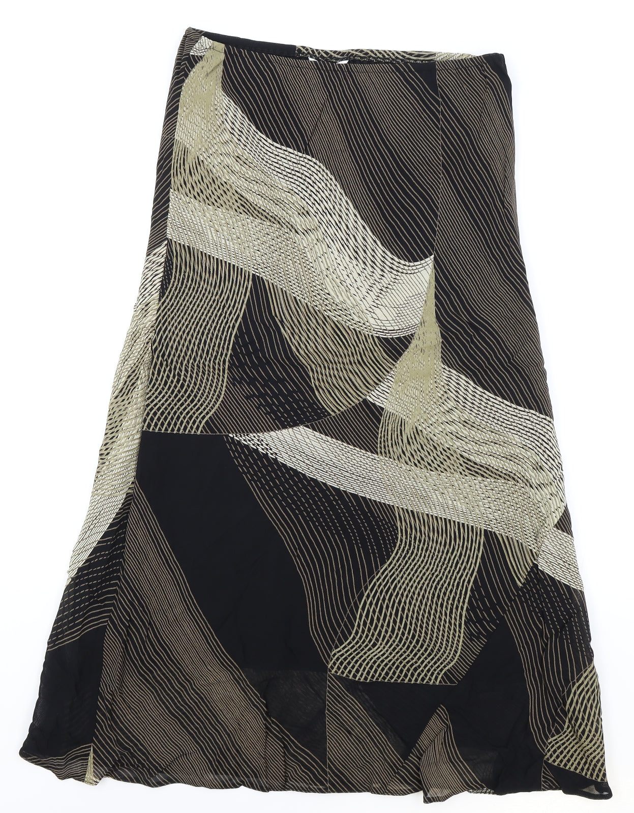 Berkertex Womens Brown Geometric Polyester Flare Skirt Size 12