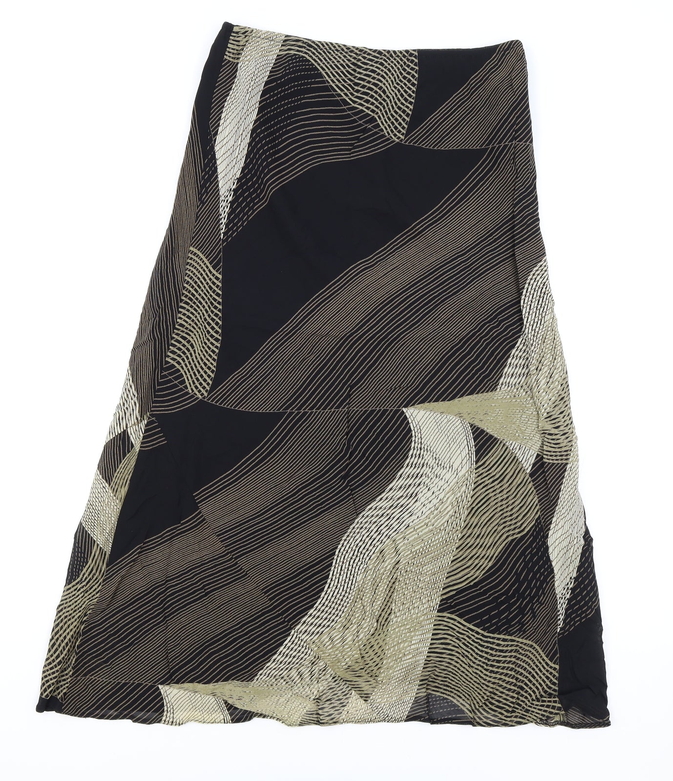 Berkertex Womens Brown Geometric Polyester Flare Skirt Size 12