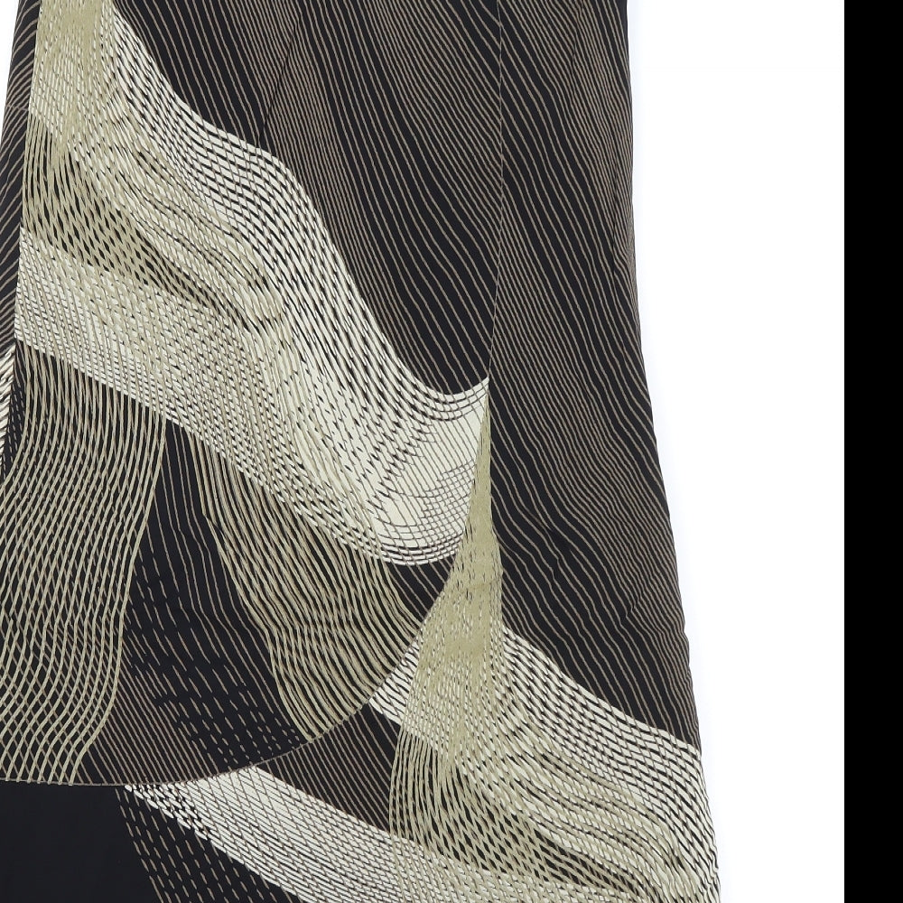 Berkertex Womens Brown Geometric Polyester Flare Skirt Size 12