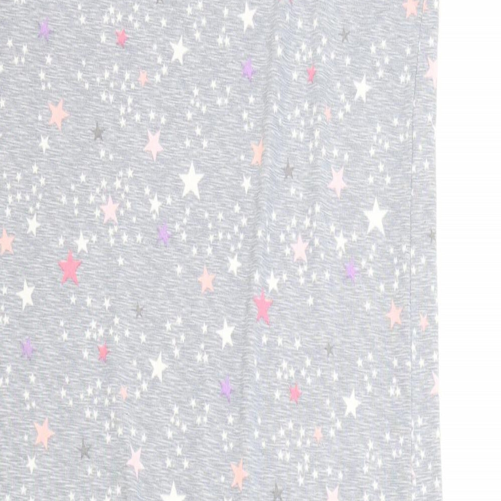 Jaclyn Intimates Womens Grey Geometric Cotton Cami Nightshirt Size L - Star Print
