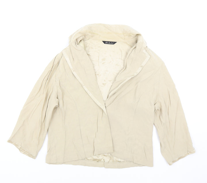 Berkertex Womens Beige Jacket Blazer Size 16 Button