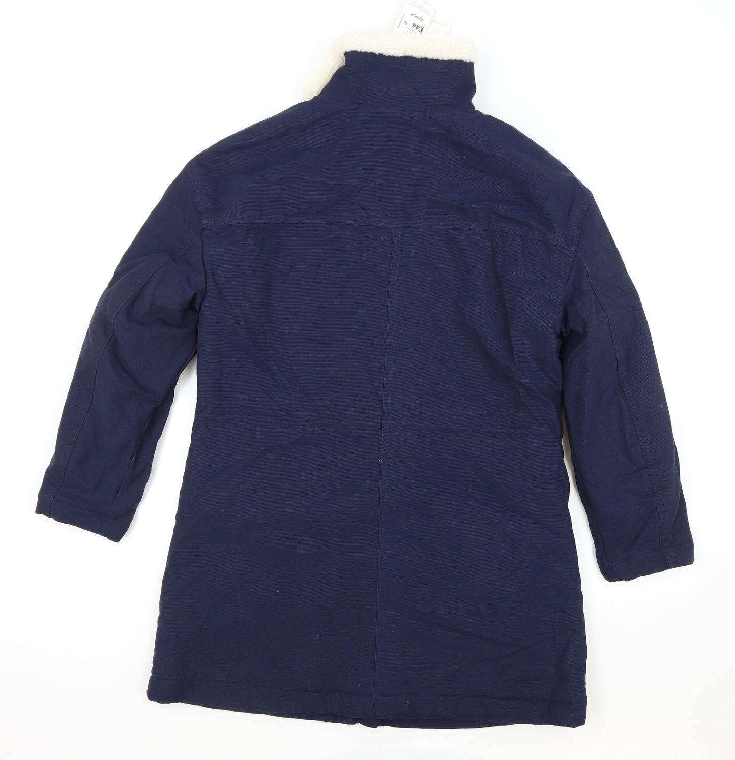 Per Una Womens Blue Military Jacket Coat Size 8 Zip