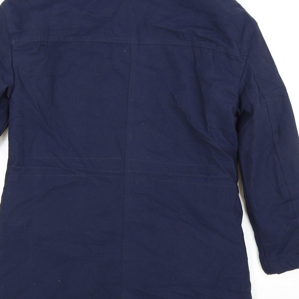 Per Una Womens Blue Military Jacket Coat Size 8 Zip